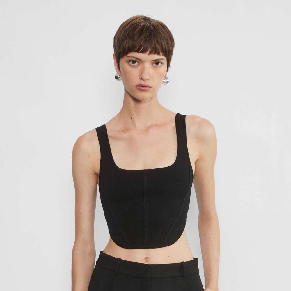 2 Aritza Babaton Sculpt Knit Bustier Tank 2XS